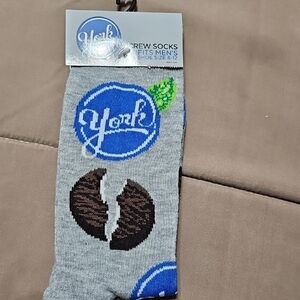 Gray and Blue Casual Socks with Unique Pattern